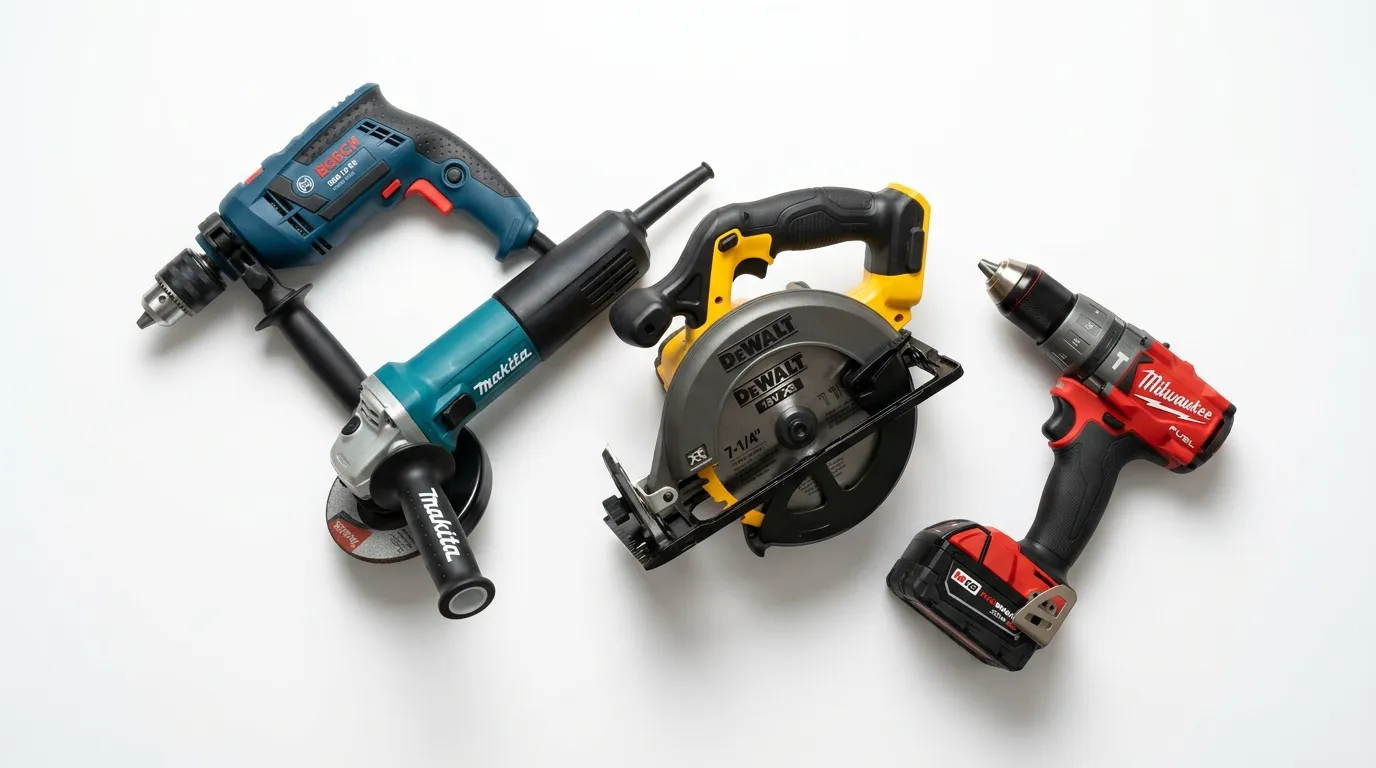 Ferramentas elétricas novas Bosch, Makita, DeWalt e Milwaukee